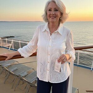 NWT Moffi Summer Blouse Size Large